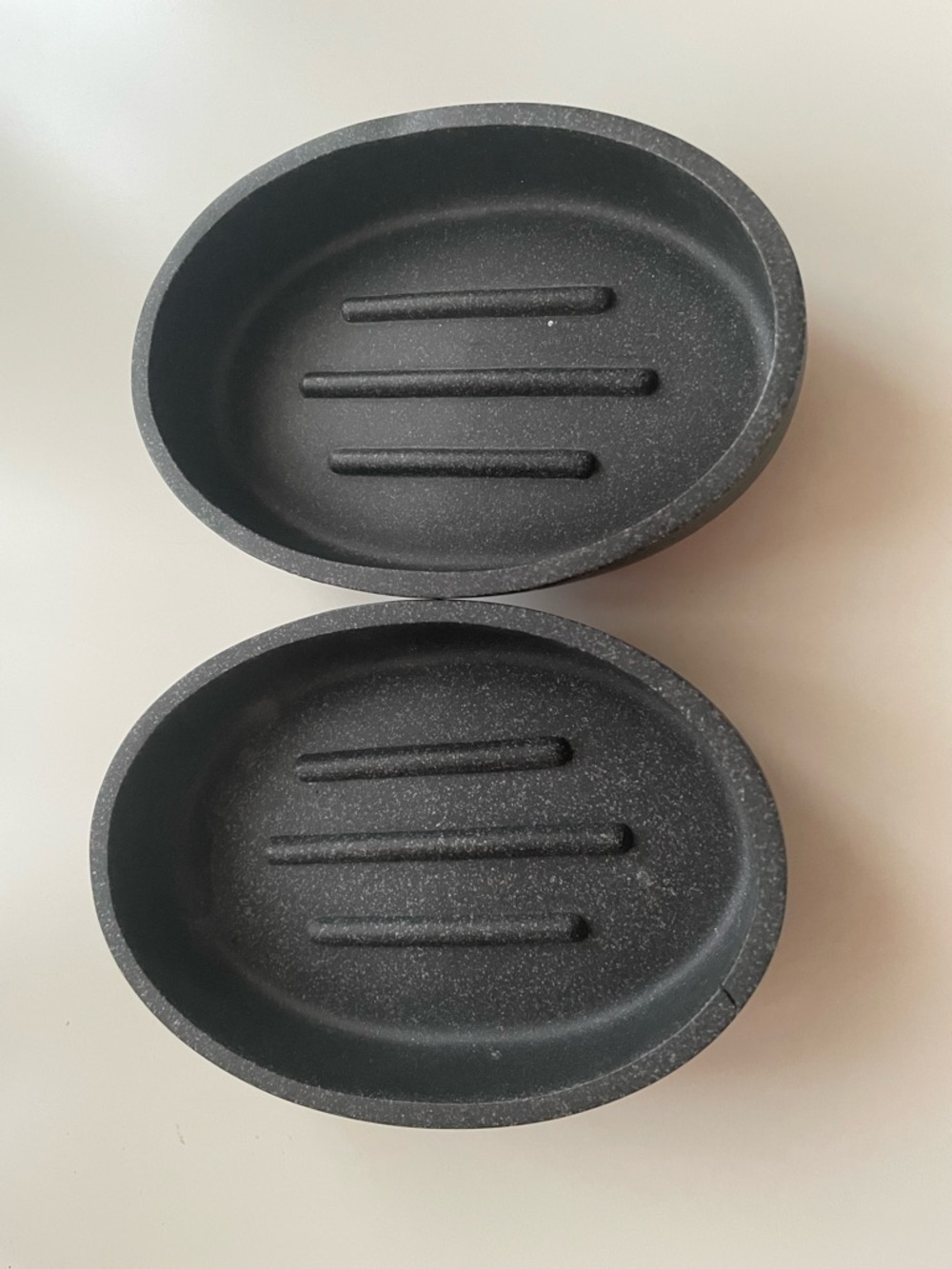 New project 62 Black Oval Soap Dish Set